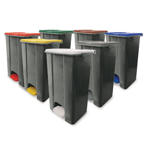 Ecoconti - Contenitore mobile a pedale in plastica riciclata - 80 L.