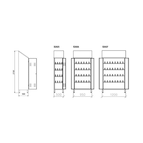 Armadio portastivali - X2025 - X2026 - X2027