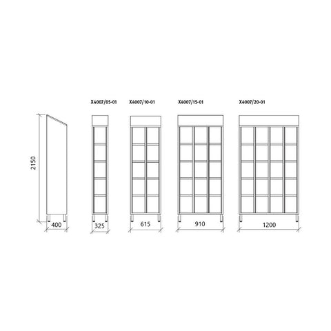 Casellari a giorno - X007/05-01 - X4007/10-01 - X4007/15-01 - X4007/20-01