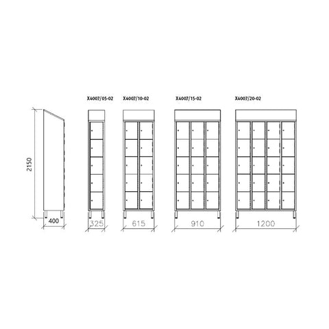 Casellari a giorno - X4007/05-02 - X4007/10-02 - X4007/15-02 - X4007/20-02