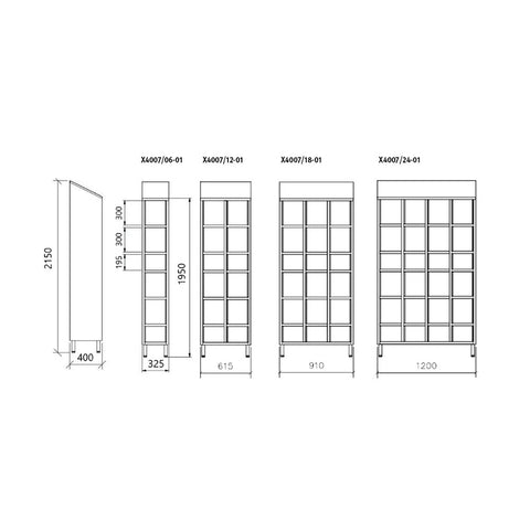 Casellari a giorno - X007/06-01 - X4007/12-01 - X4007/18-01 - X4007/24-01