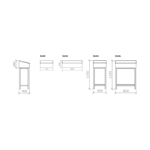 Scrivinpiedi - X4101 - X4102 - X4103 - X4104