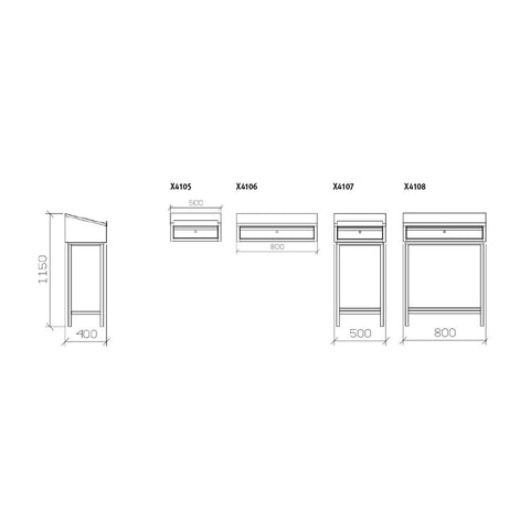 Scrivinpiedi - X4105 - X4106 - X4107 - X4108