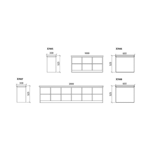 Panchine a casellario - X7005 - X7006 - X70007 - X7008