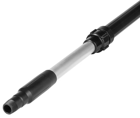 Telescopic fibreglass handle, with thread (Q), 1880 - 6000 mm, Ø34 mm - Grey