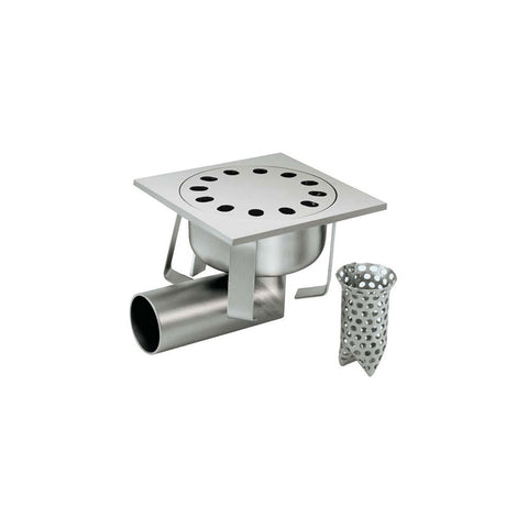 Chiusino ribassato inox - scarico laterale
