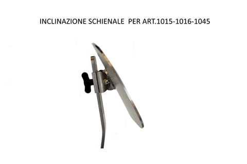 Sgabello in acciaio Inox con schienale