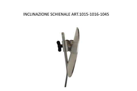 Sgabello in acciaio Inox con schienale